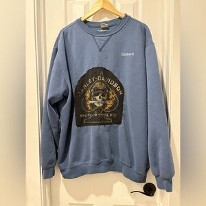 Vintage Rework Carhartt Harley Davidson Men's Sweater Crewneck 2XL Hand Sewn